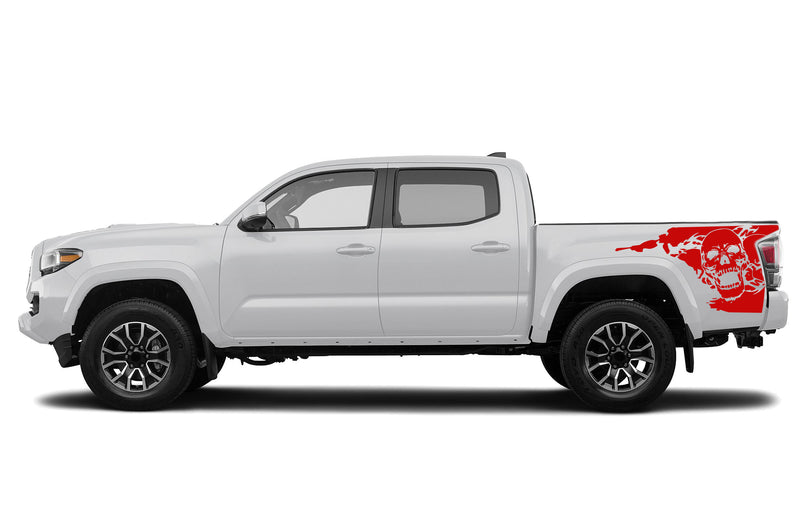 Skull side bed graphics decals for Toyota Tacoma