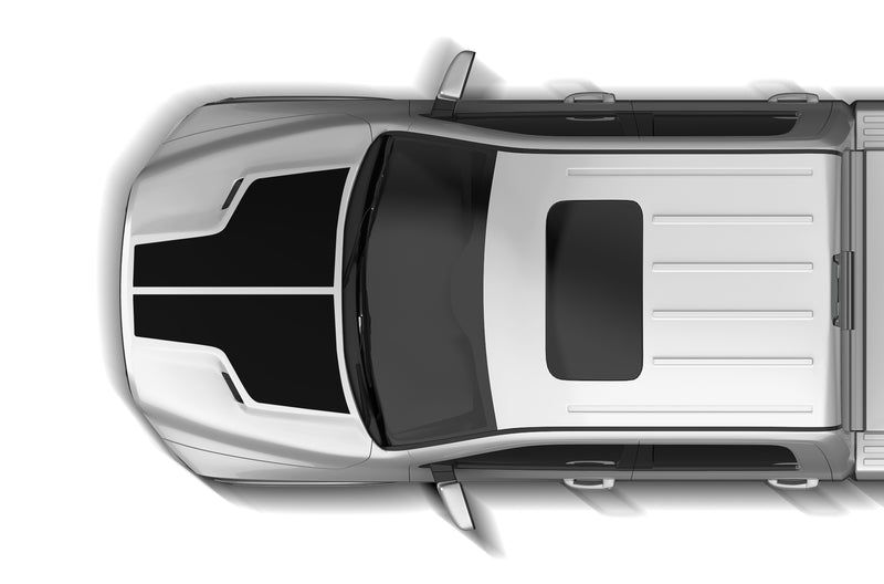 Solid color hood graphics decals for Dodge Ram Rebel 2015-2018