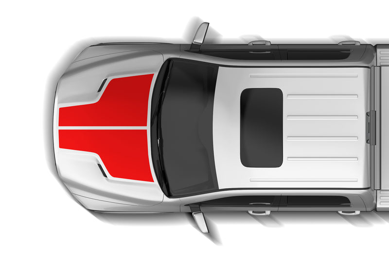 Solid color hood graphics decals for Dodge Ram Rebel 2015-2018