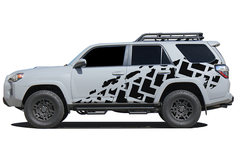 Tire truck side graphics decals compatible with Toyota 4Runner 2010-2024