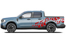 Tire truck side graphics decals compatible with Ford Maverick