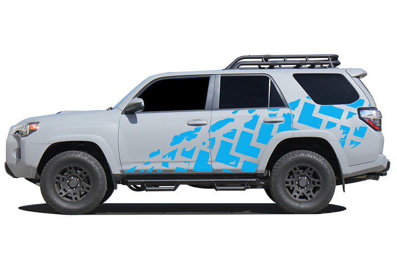 Tire truck side graphics decals compatible with Toyota 4Runner 2010-2024