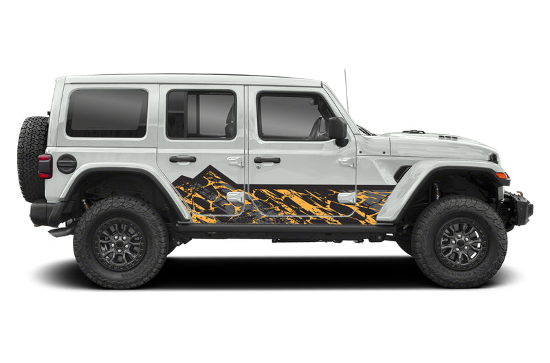 Track stamp side panel graphics decal compatible with Jeep Wrangler JL