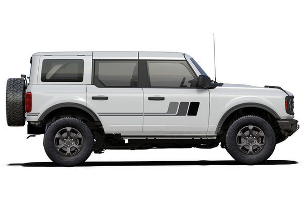 Triple hockey stripes graphics decals compatible with Ford Bronco