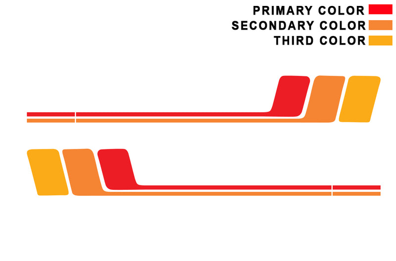 Triple hockey stripes graphics decals compatible with Toyota 4Runner