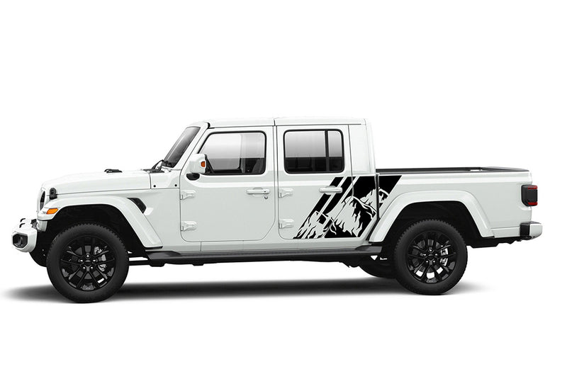 Triple mountain shape graphics decal compatible with Jeep Gladiator JT