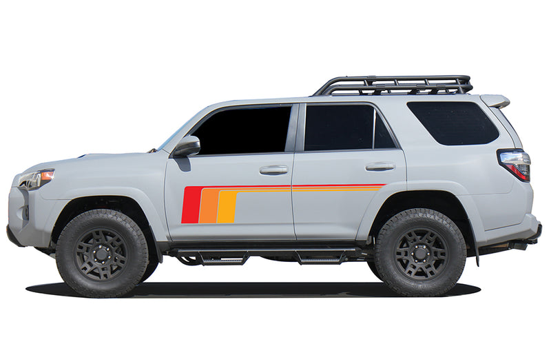 Triple old school stripes graphics decals compatible with Toyota 4Runner