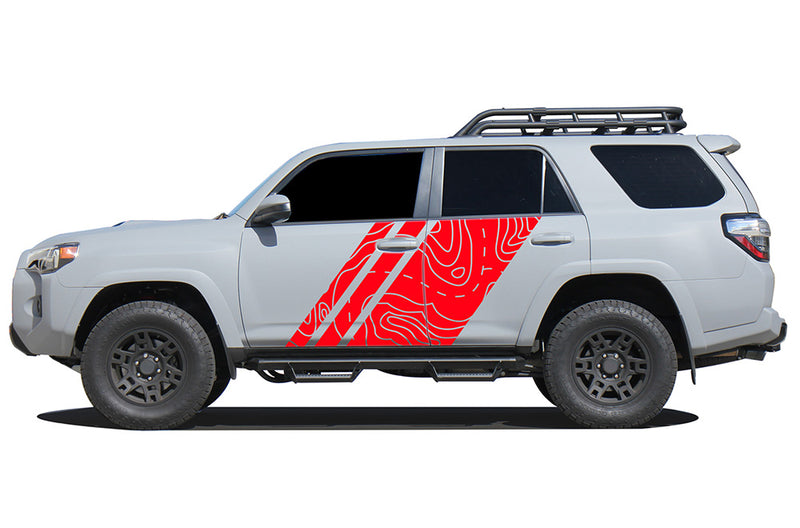 Triple topographic shape graphics decals for Toyota 4Runner