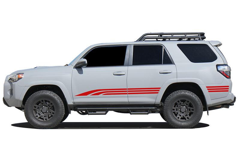 Triple way side stripes graphics decals compatible with Toyota 4Runner