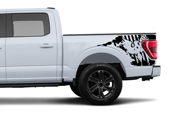 US eagle side bed graphics decals for Ford F150