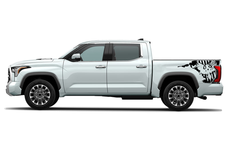 US eagle side bed graphics decals for Toyota Tundra