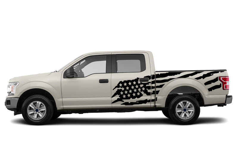 US flag side graphics decals for Ford F150 2015-2020