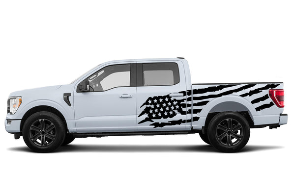 US flag side graphics decals for Ford F150