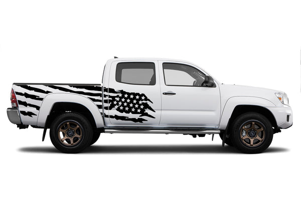 US flag side graphics decals for Toyota Tacoma 2005-2015