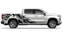 USA flag shredded graphics decals for Chevrolet Silverado