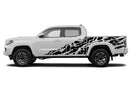 USA flag shredded side graphics compatible decals for Toyota Tacoma