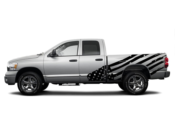 USA flag side graphics decals for Dodge Ram 2002-2008