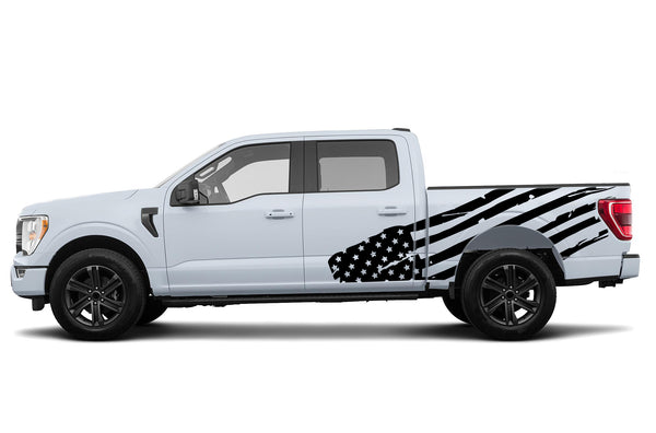 USA flag side graphics decals for Ford F150