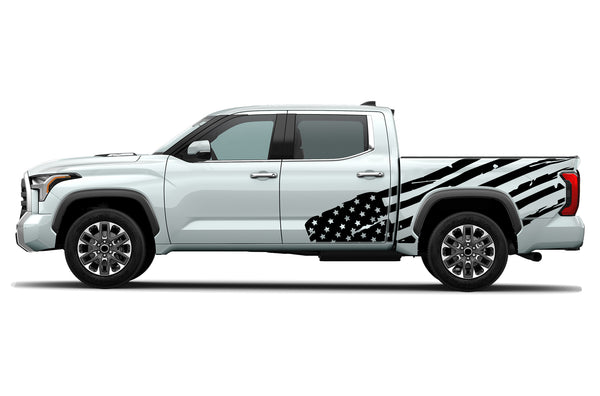 USA flag side graphics decals for Toyota Tundra