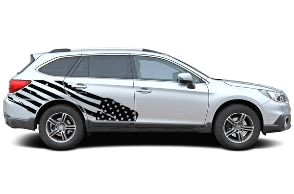 USA flag side graphics decals for Subaru Outback 2015-2019