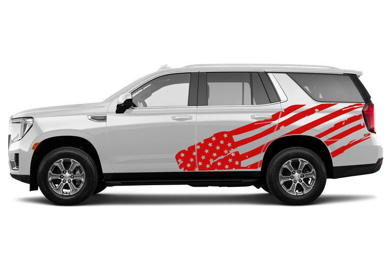 USA flag side graphics decals for GMC Yukon