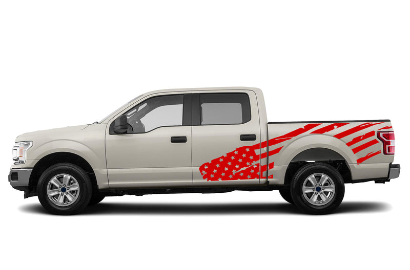 USA flag side graphics decals for Ford F150 2015-2020