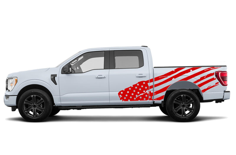 USA flag side graphics decals for Ford F150