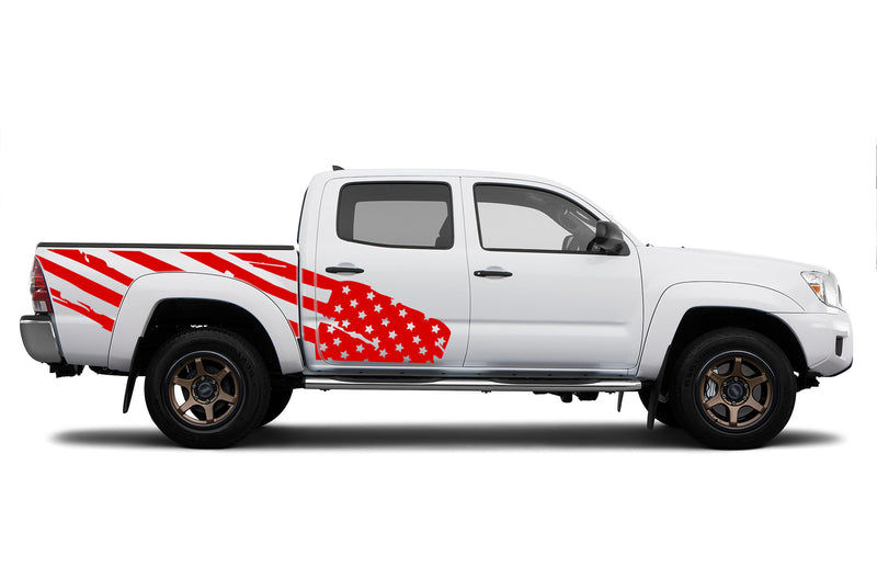 USA flag side graphics decals for Toyota Tacoma 2005-2015