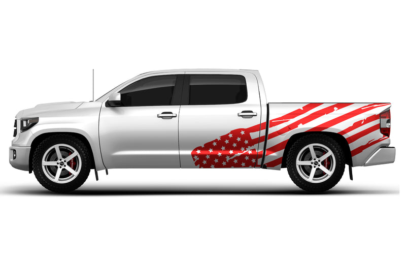 USA flag side graphics decals for Toyota Tundra