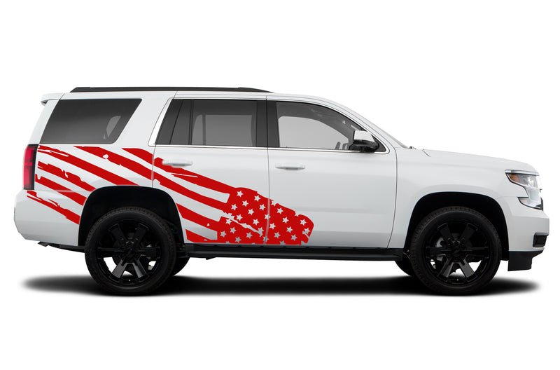 USA flag side graphics decals for Chevrolet Tahoe 2015-2020