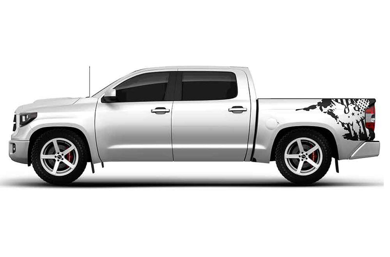 US eagle side bed decals graphics compatible with Toyota Tundra 2007-2021