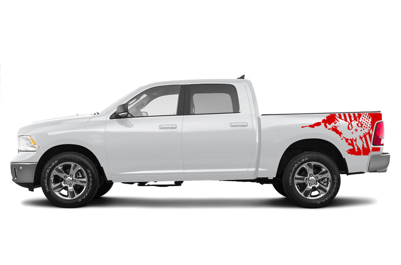 US eagle side bed graphics decals for Dodge Ram 2009-2018