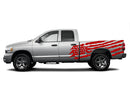 US flag side graphics decals for Dodge Ram 2002-2008