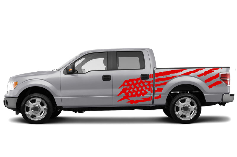 US flag side graphics decals for Ford F150 2009-2014