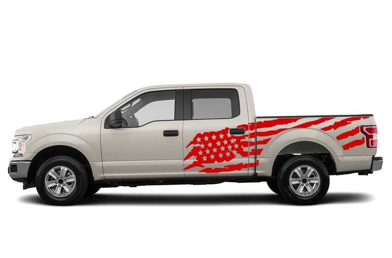 US flag side graphics decals for Ford F150 2015-2020