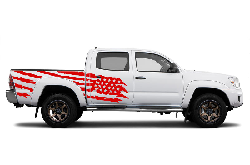 US flag side graphics decals for Toyota Tacoma 2005-2015