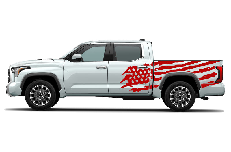 US flag side graphics decals for Toyota Tundra