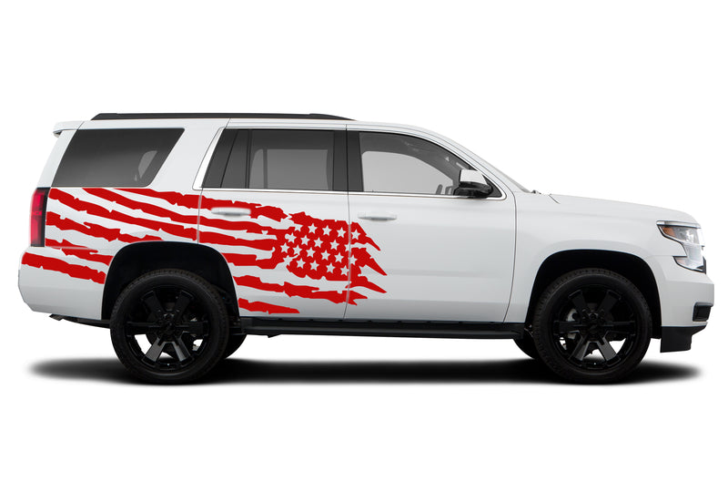 US flag side graphics decals for Chevrolet Tahoe 2015-2020