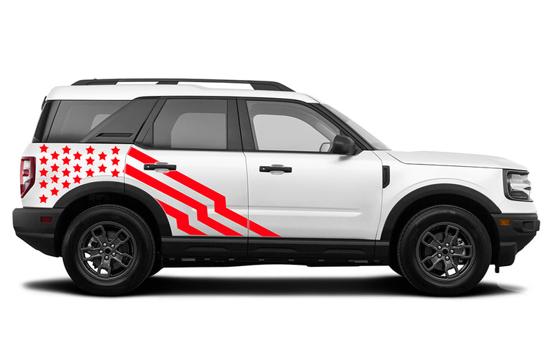 US stripes and stars decals graphics compatible with Ford Bronco Sport