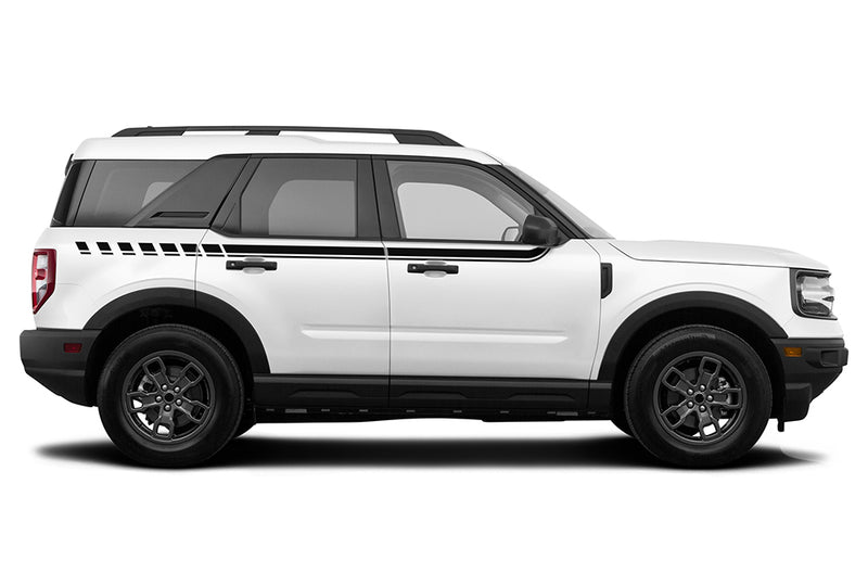 Upper side stripes graphics decals compatible with Ford Bronco Sport