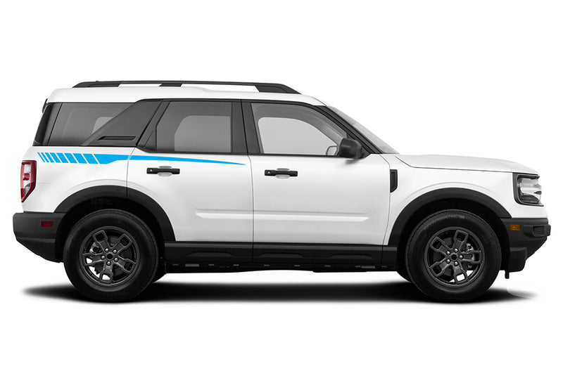 Upper back side stripes graphics decals compatible with Ford Bronco Sport