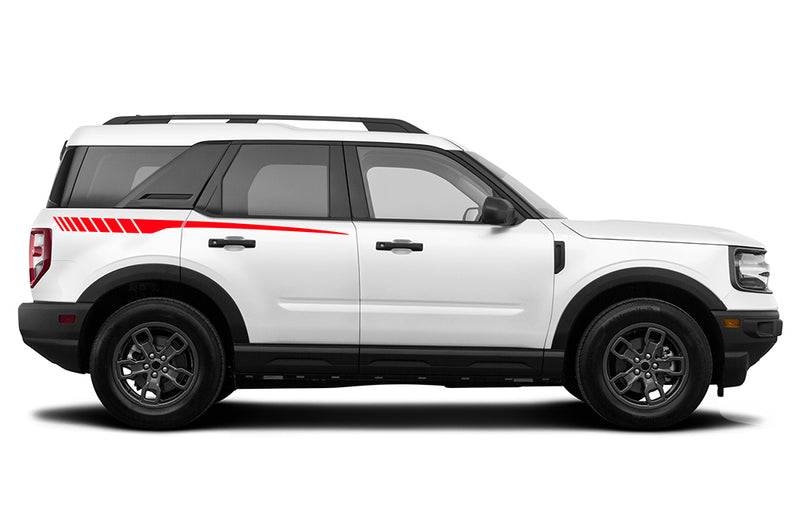 Upper back side stripes graphics decals compatible with Ford Bronco Sport