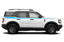 Upper edge stripes decals graphics compatible with Ford Bronco Sport