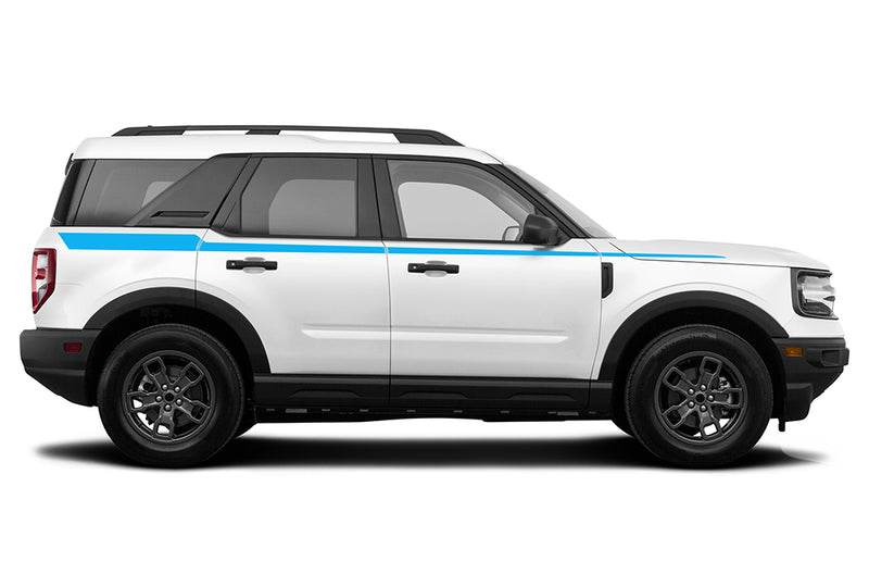 Upper edge stripes decals graphics compatible with Ford Bronco Sport