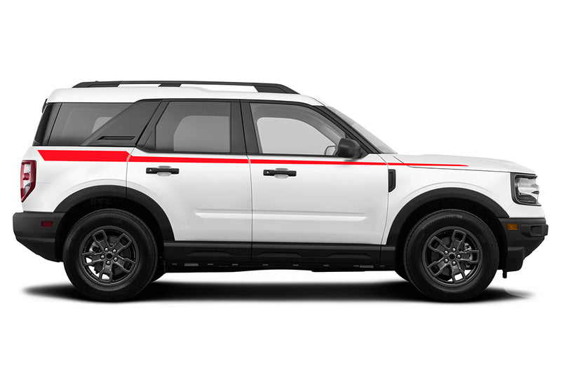 Upper edge stripes decals graphics compatible with Ford Bronco Sport