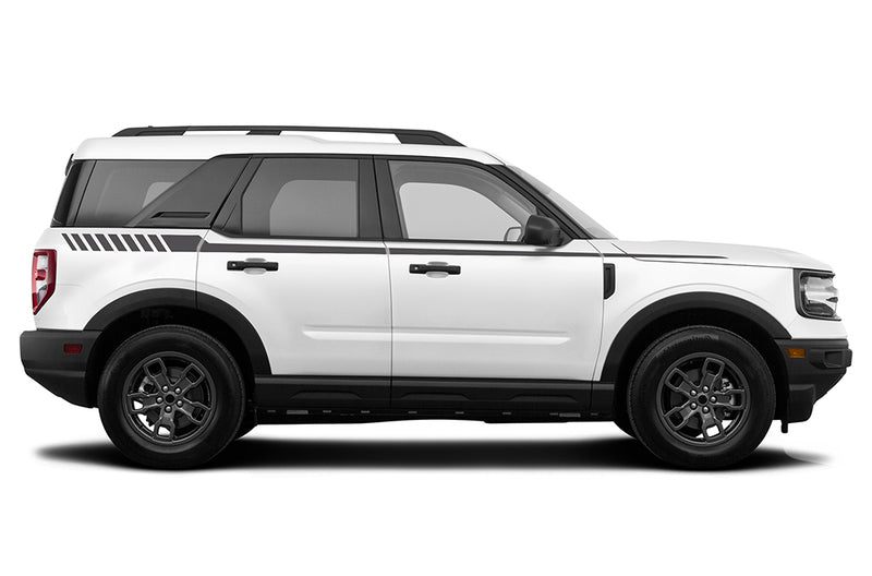 Upper retro side stripes graphics decals compatible with Ford Bronco Sport