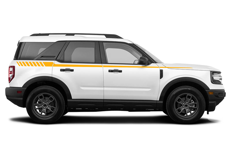 Upper retro side stripes graphics decals compatible with Ford Bronco Sport