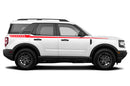 Upper retro side stripes graphics decals compatible with Ford Bronco Sport