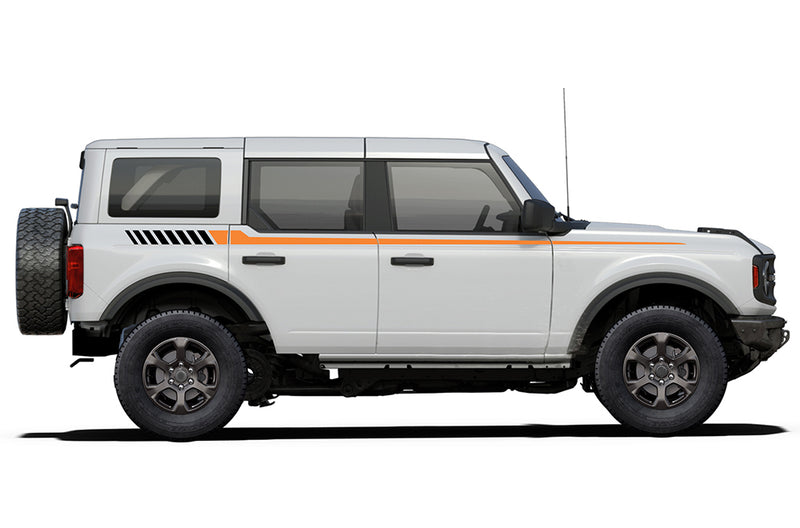 Upper retro stripes graphics decals compatible with Ford Bronco