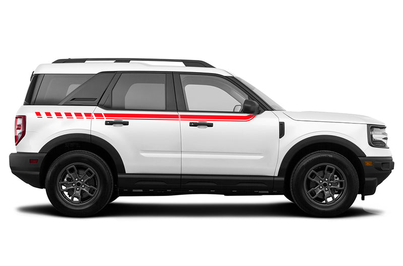 Upper side stripes graphics decals compatible with Ford Bronco Sport